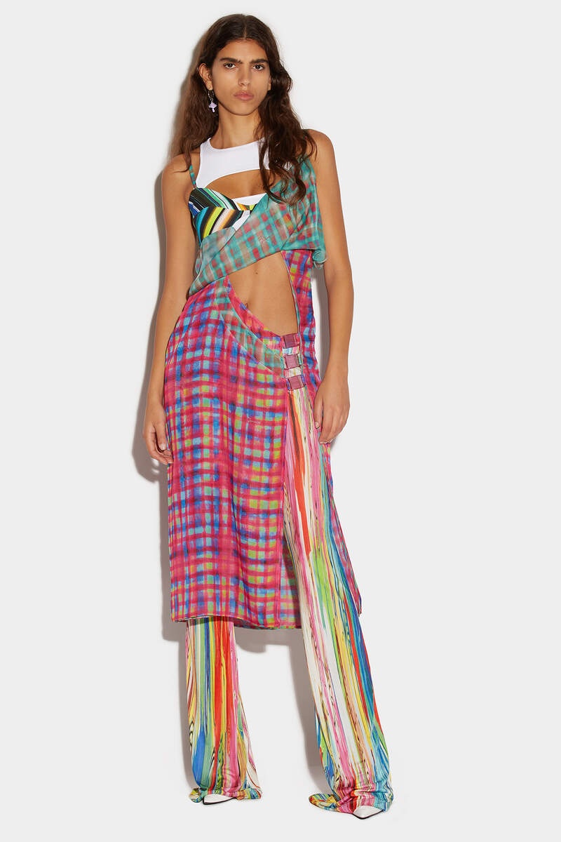 LAYERED CUT-OUT MIDI DRESS - 1