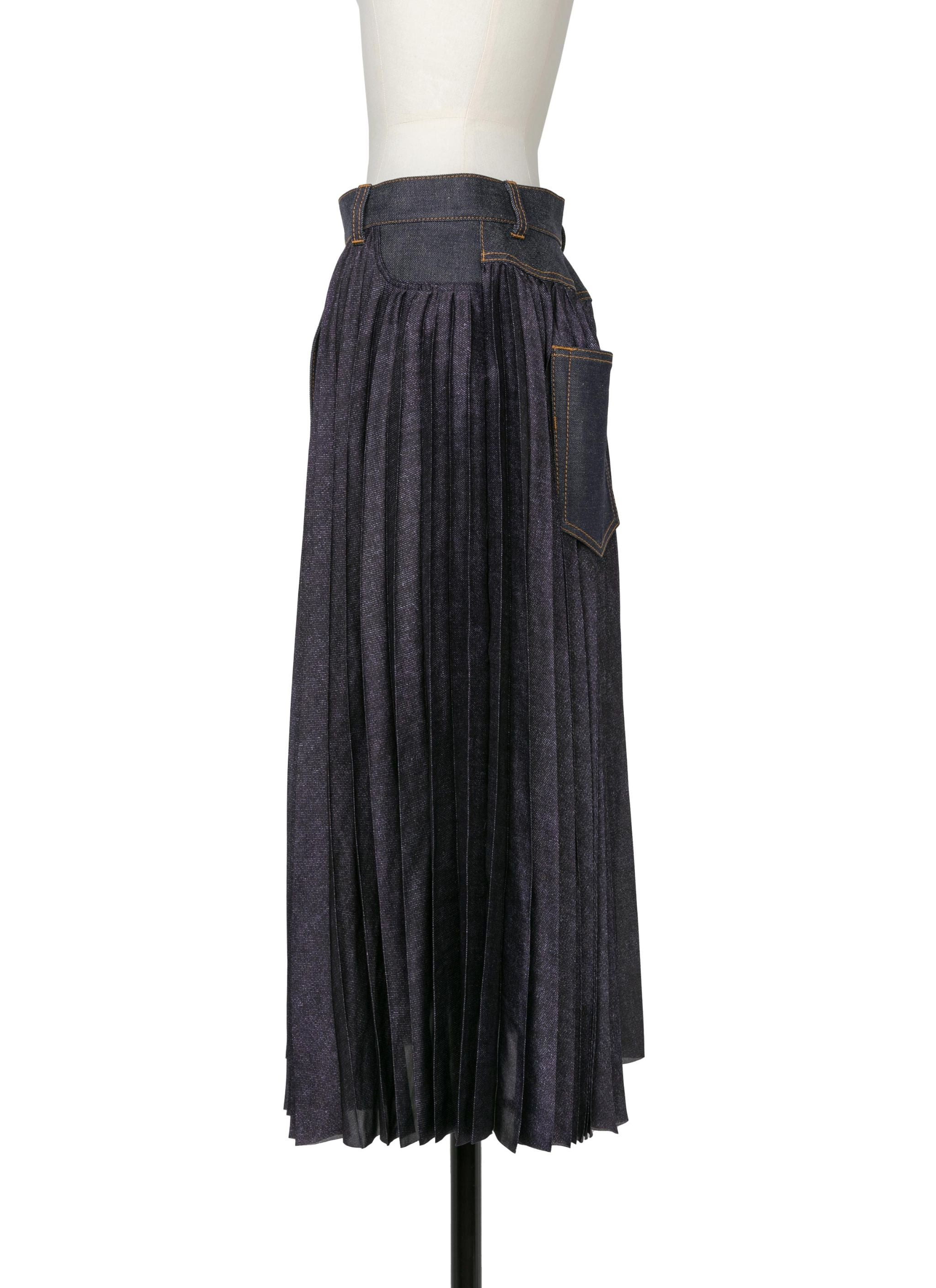 Denim Mix Skirt - 2