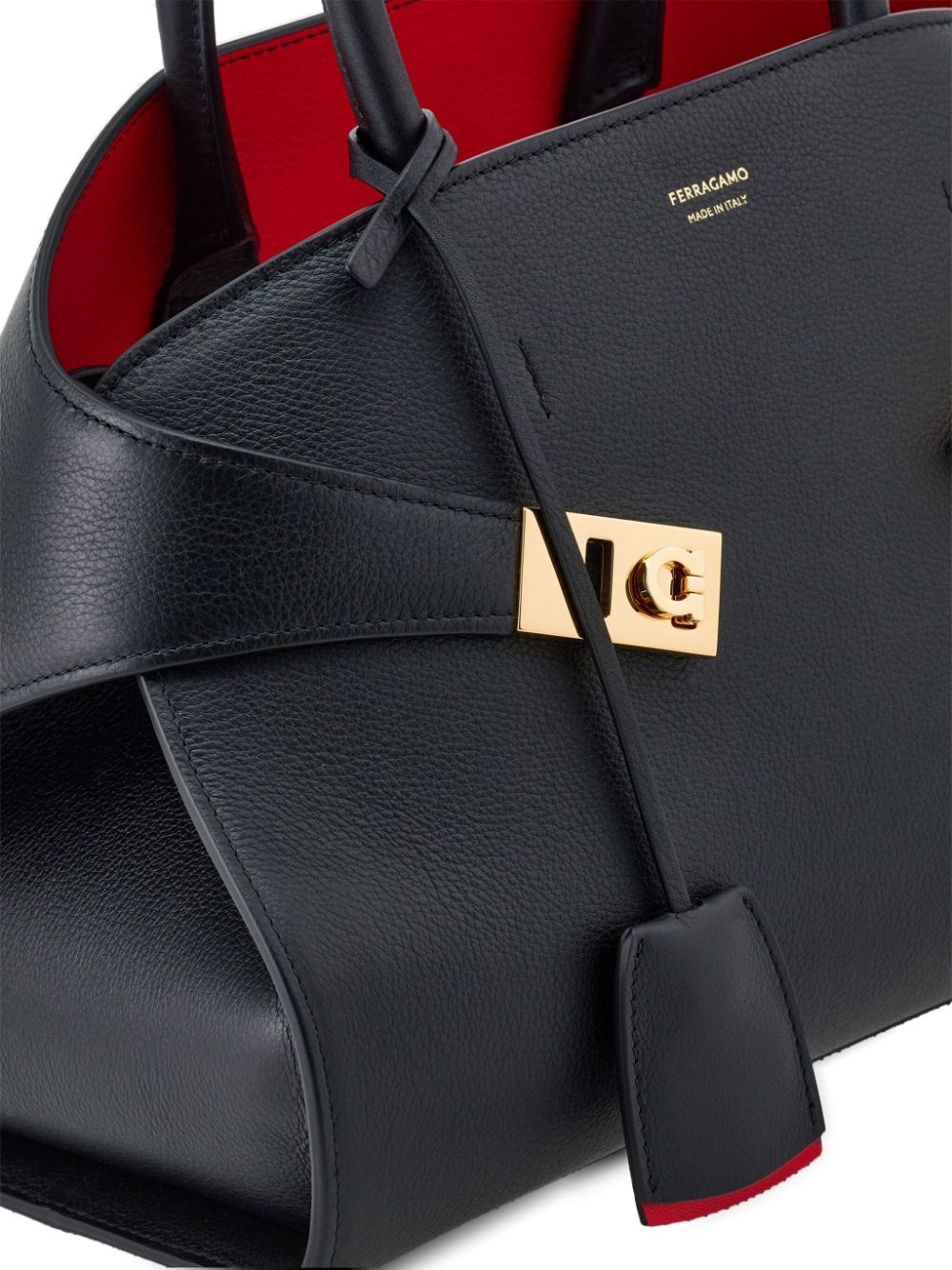small Hug leather tote bag - 5
