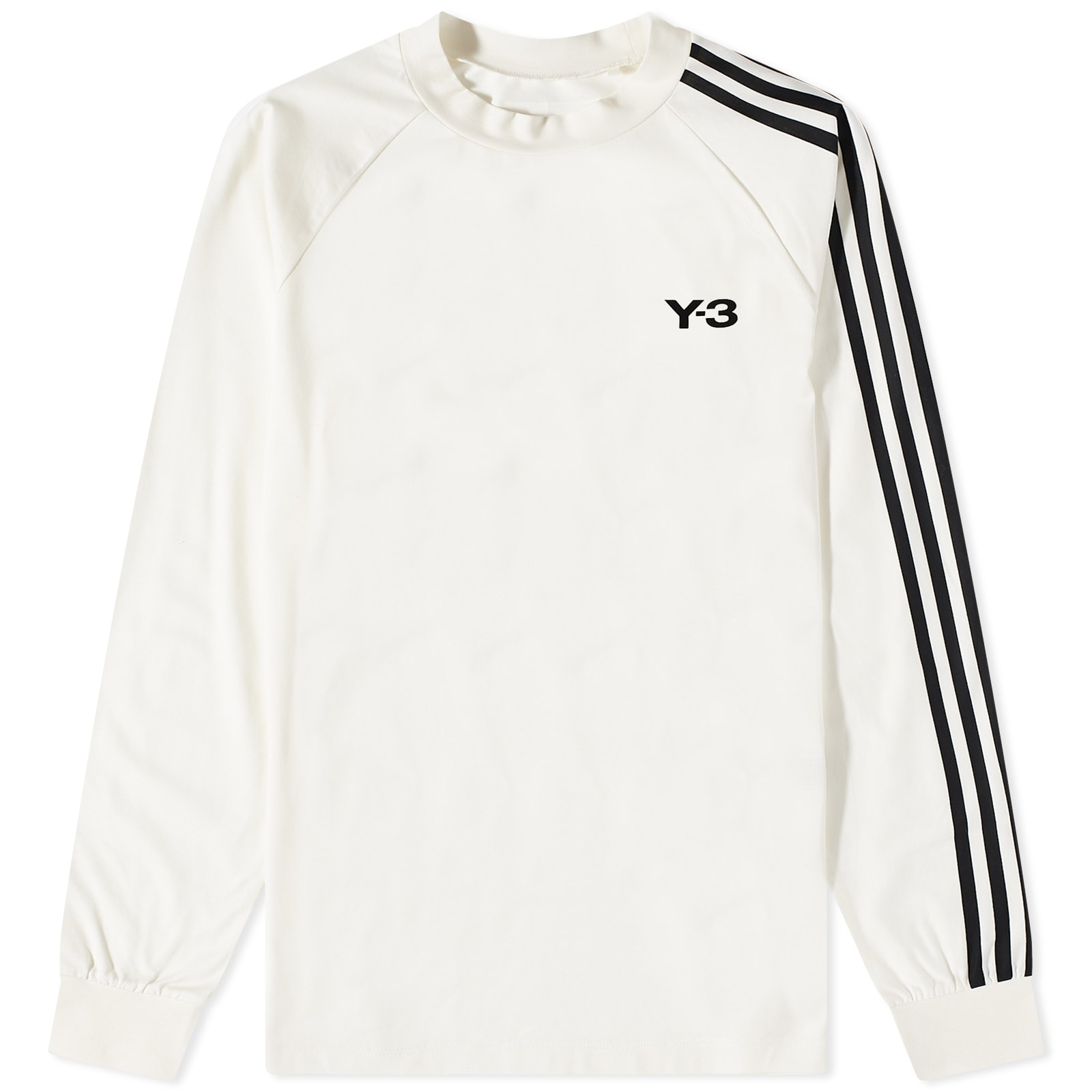 Y-3 3 Stripe Long Sleeve T-Shirt - 1