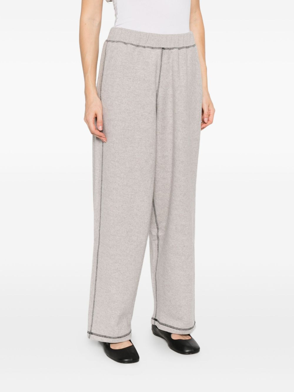 contrast-stitch sweatpants - 3