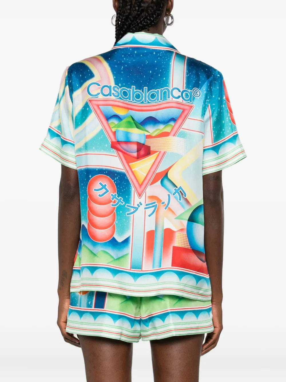 Casablanca Women Printed Silk Shirt - 4