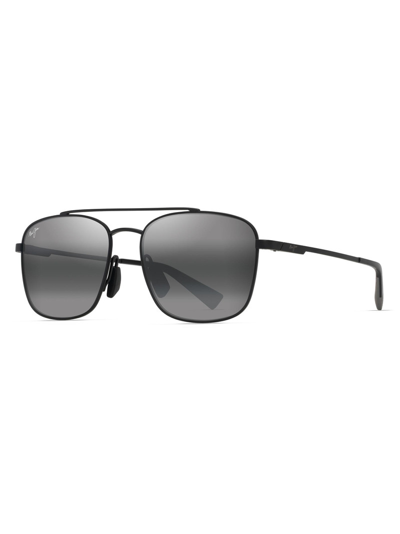 Men's Piwai AF 58MM Square Sunglasses - Matte Black Grey 3