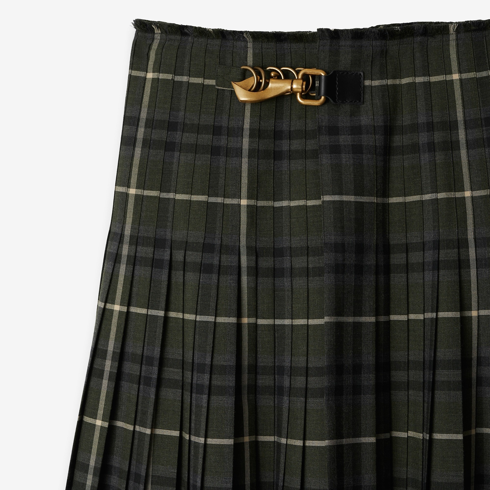 Check Wool Blend Kilt - 5