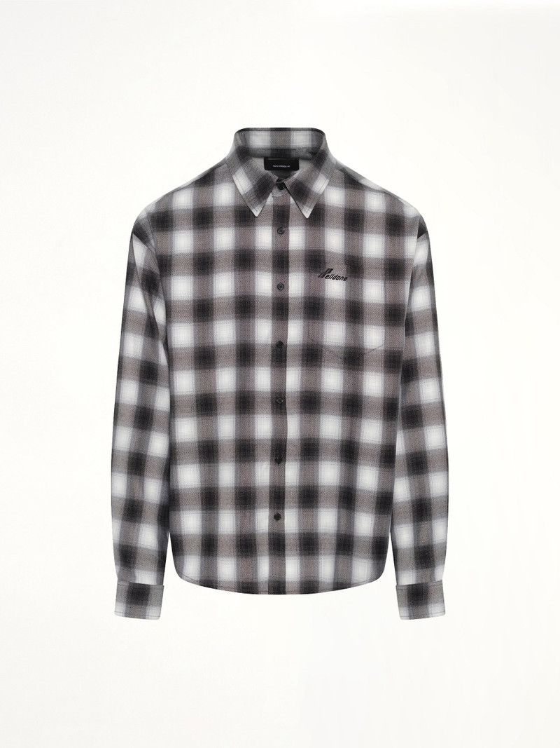 We11done City Cherckered T-Shirt in Black outlook