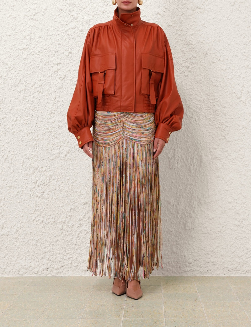 Zimmermann PAVILION ROULEAU MAXI SKIRT outlook