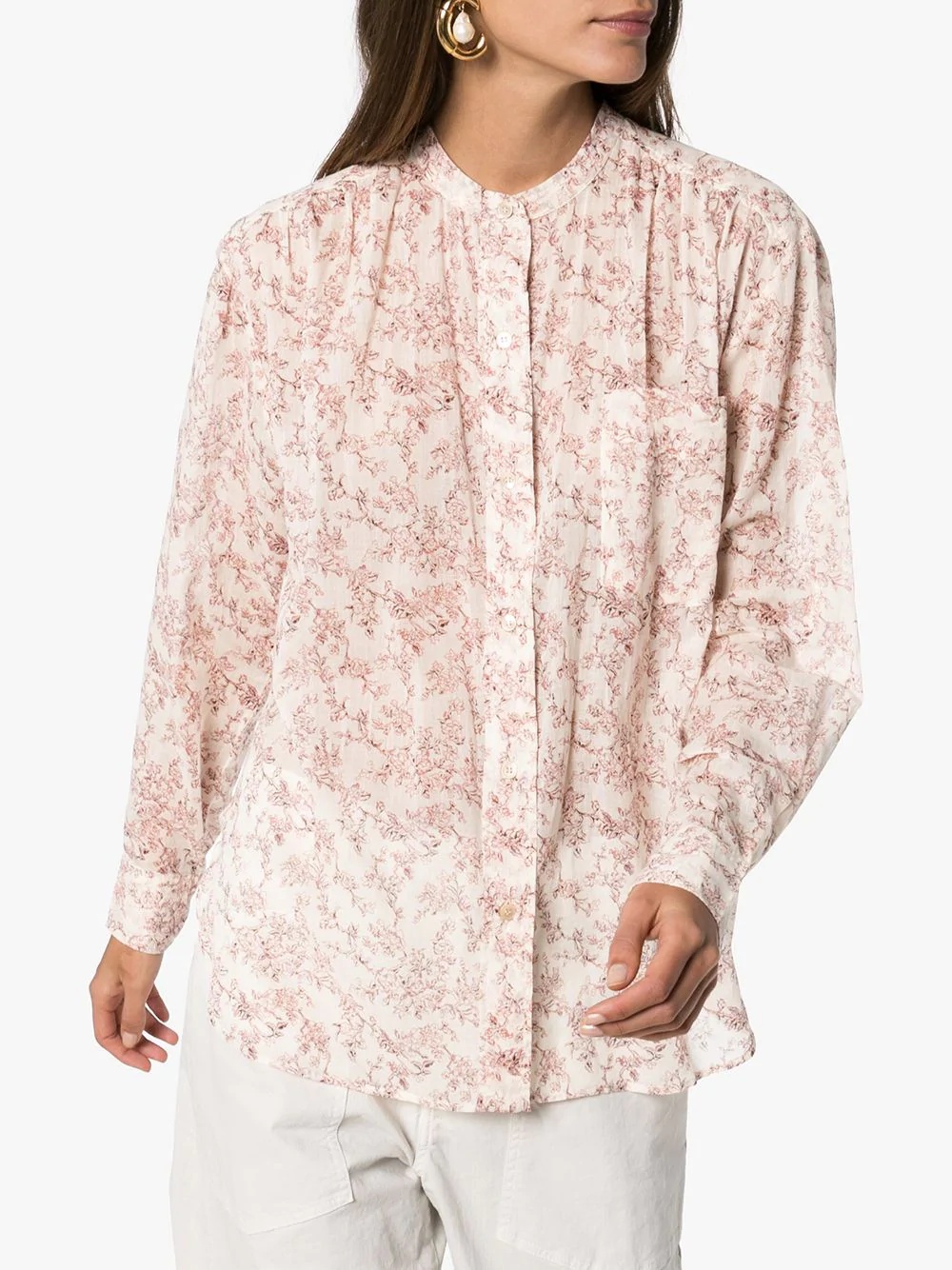 button-up floral blouse - 3