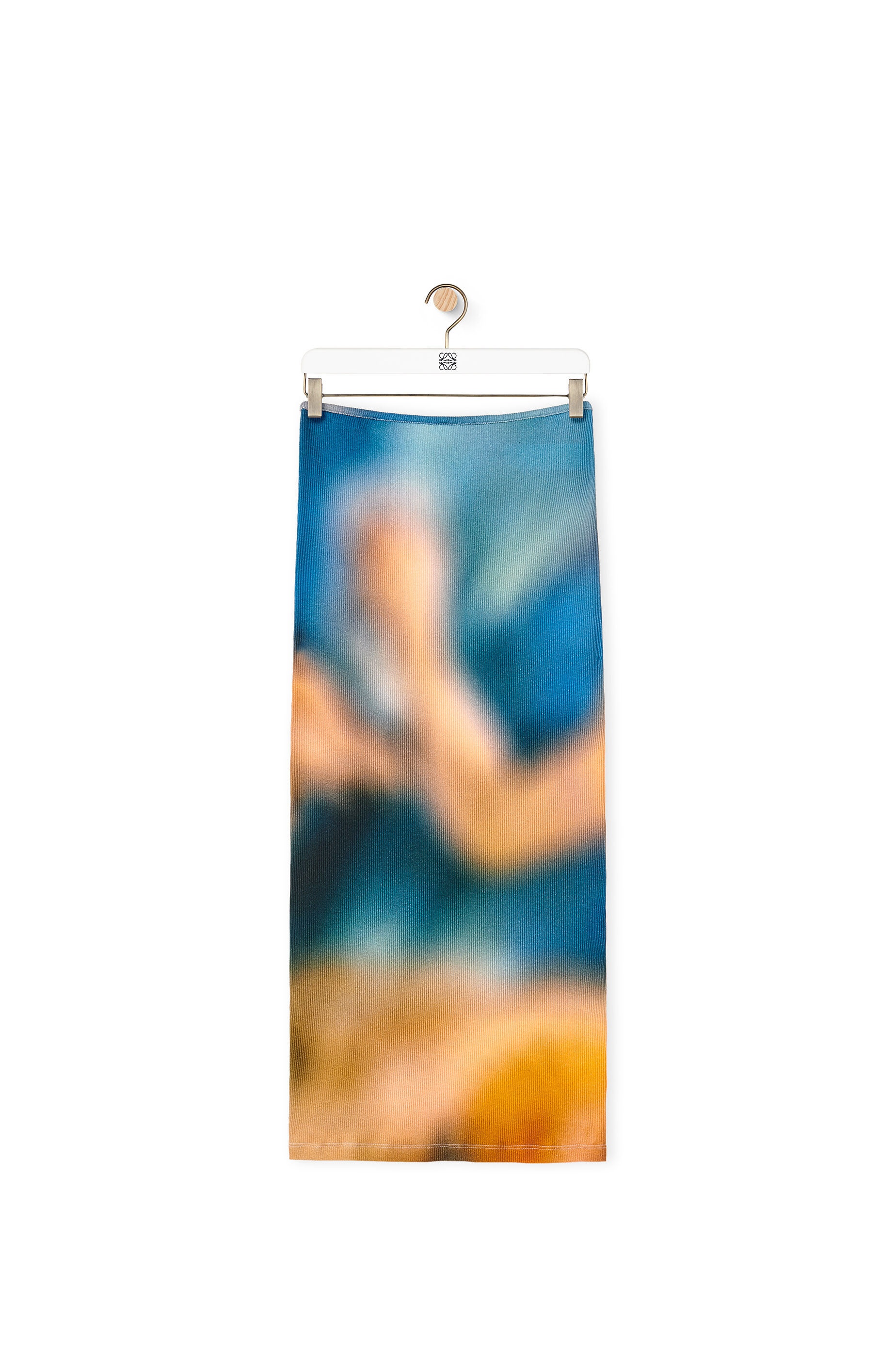 Blur print tube skirt in cotton - 1