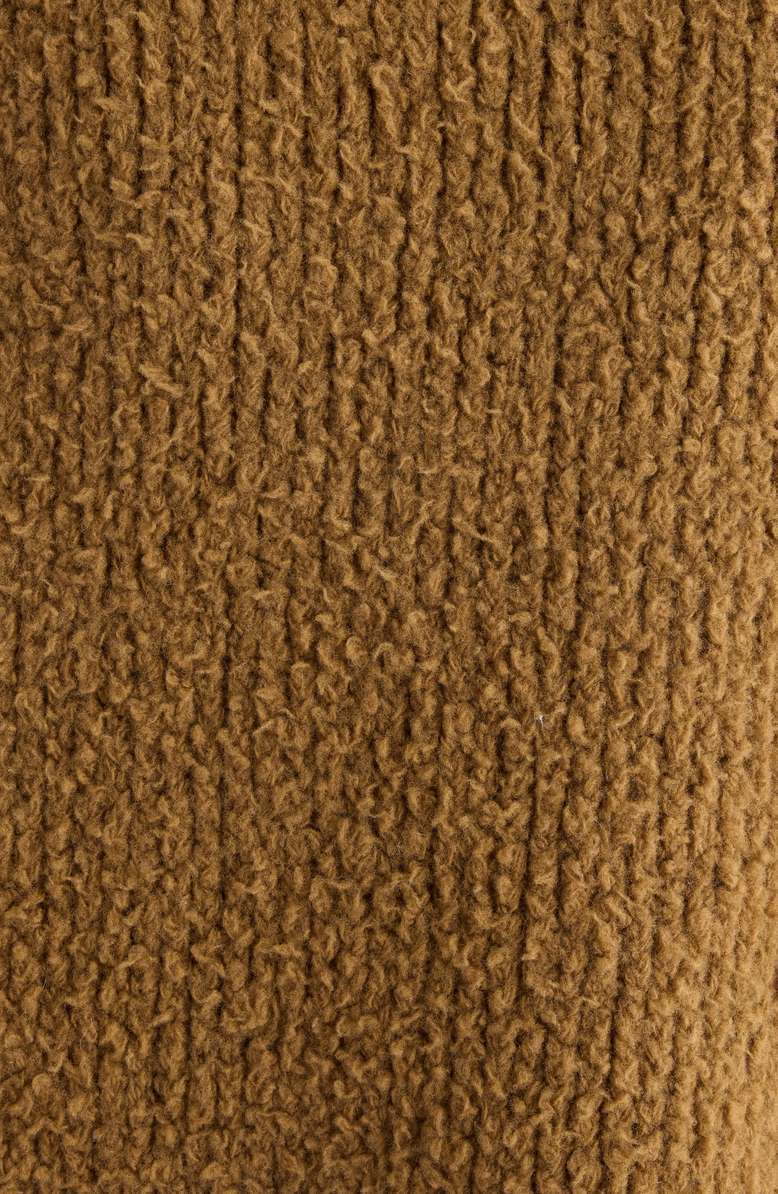 Acne Studios Kusto Teddy Intarsia Wool Blend Sweater in Khaki Beige at Nordstrom - 6