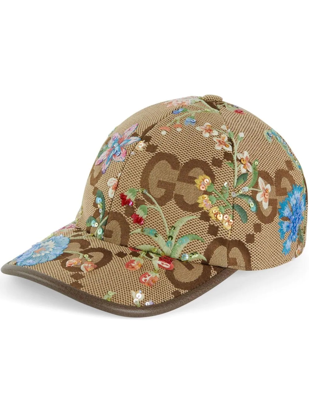 Jumbo GG floral-embroidered cap - 1