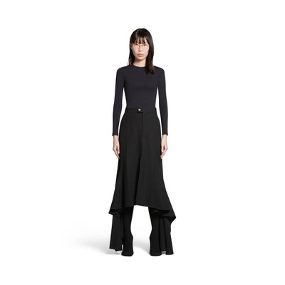 BALENCIAGA Women's Deconstructed Godet Skirt in Black outlook