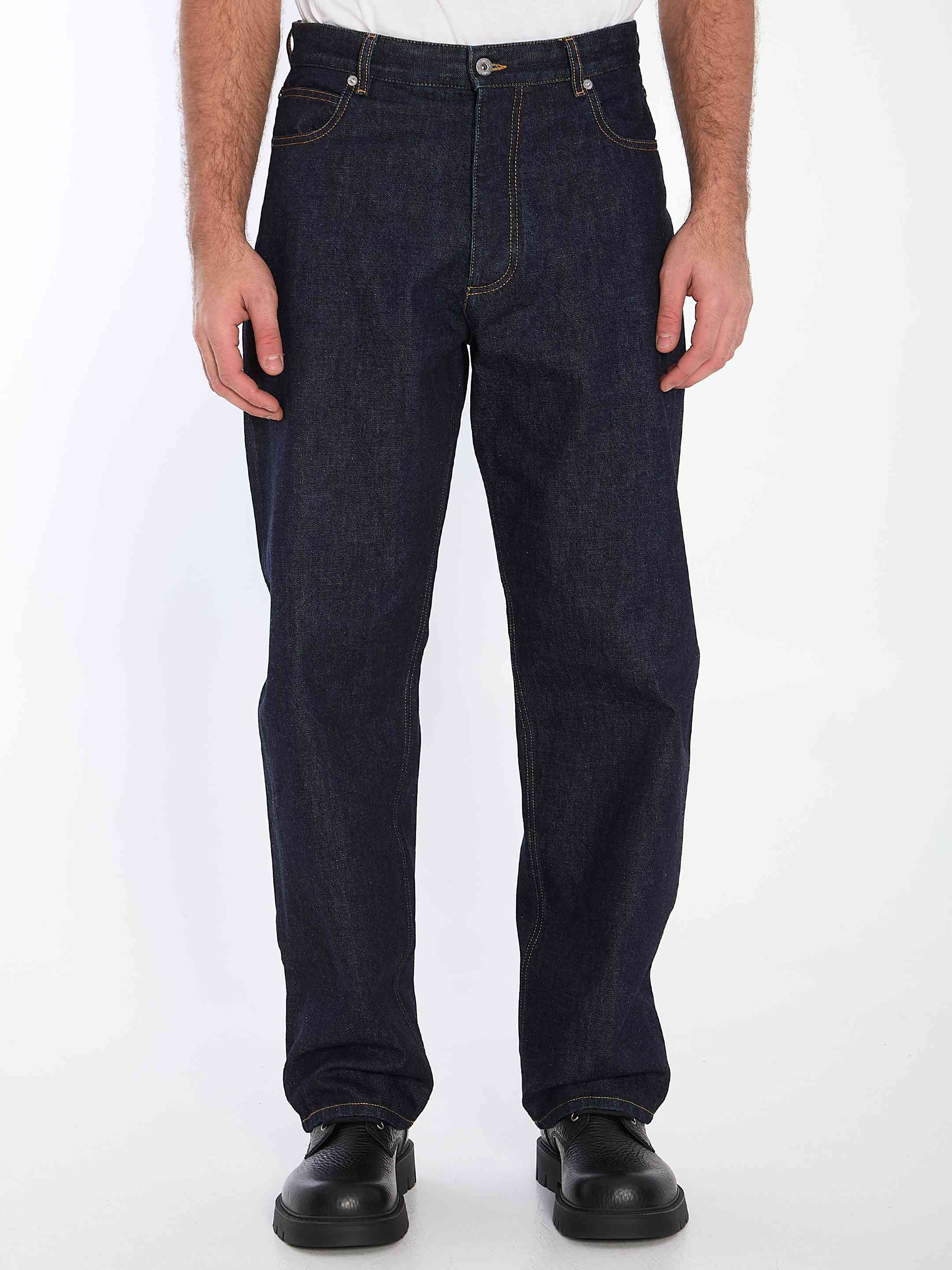 Bottega Veneta Men Indigo Wide Leg Jeans - 1