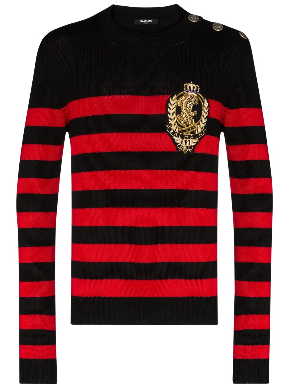 appliqued striped jumper - 1