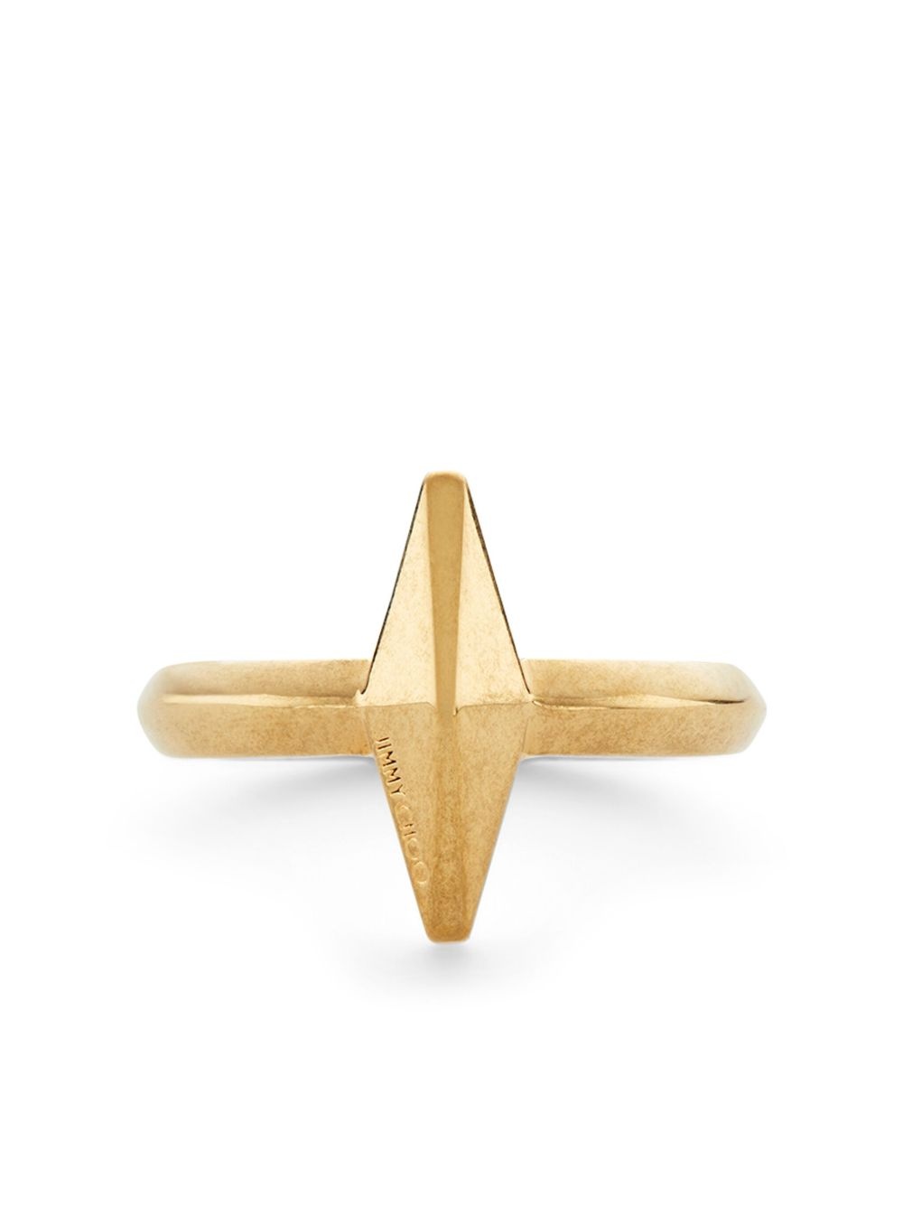 logo-engraved matte-finish ring - 2