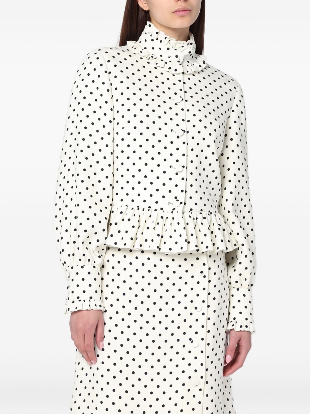 polka dot-print jacket - 3