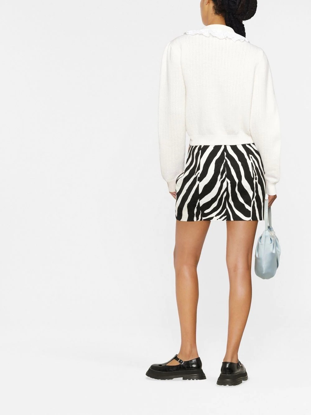 ruffled bow cardigan - 4