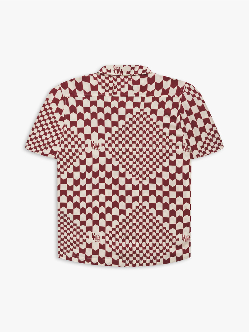 Rhude RAYON CHECKER BUTTON UP outlook