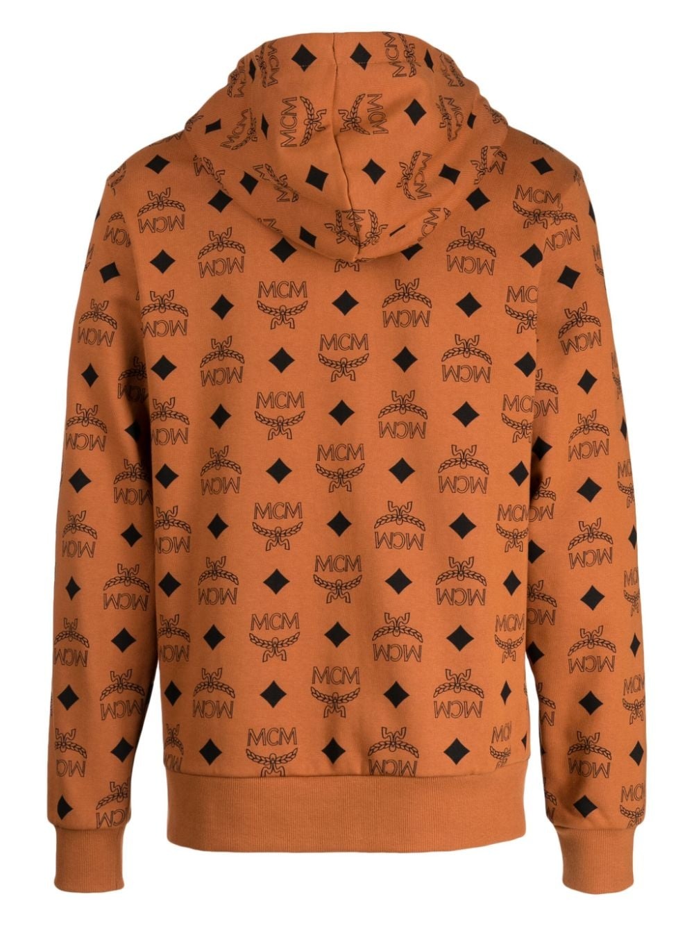 monogram-pattern cotton hoodie - 2