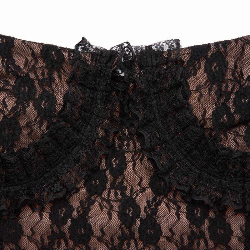 Black Lace Ruffle Top 5