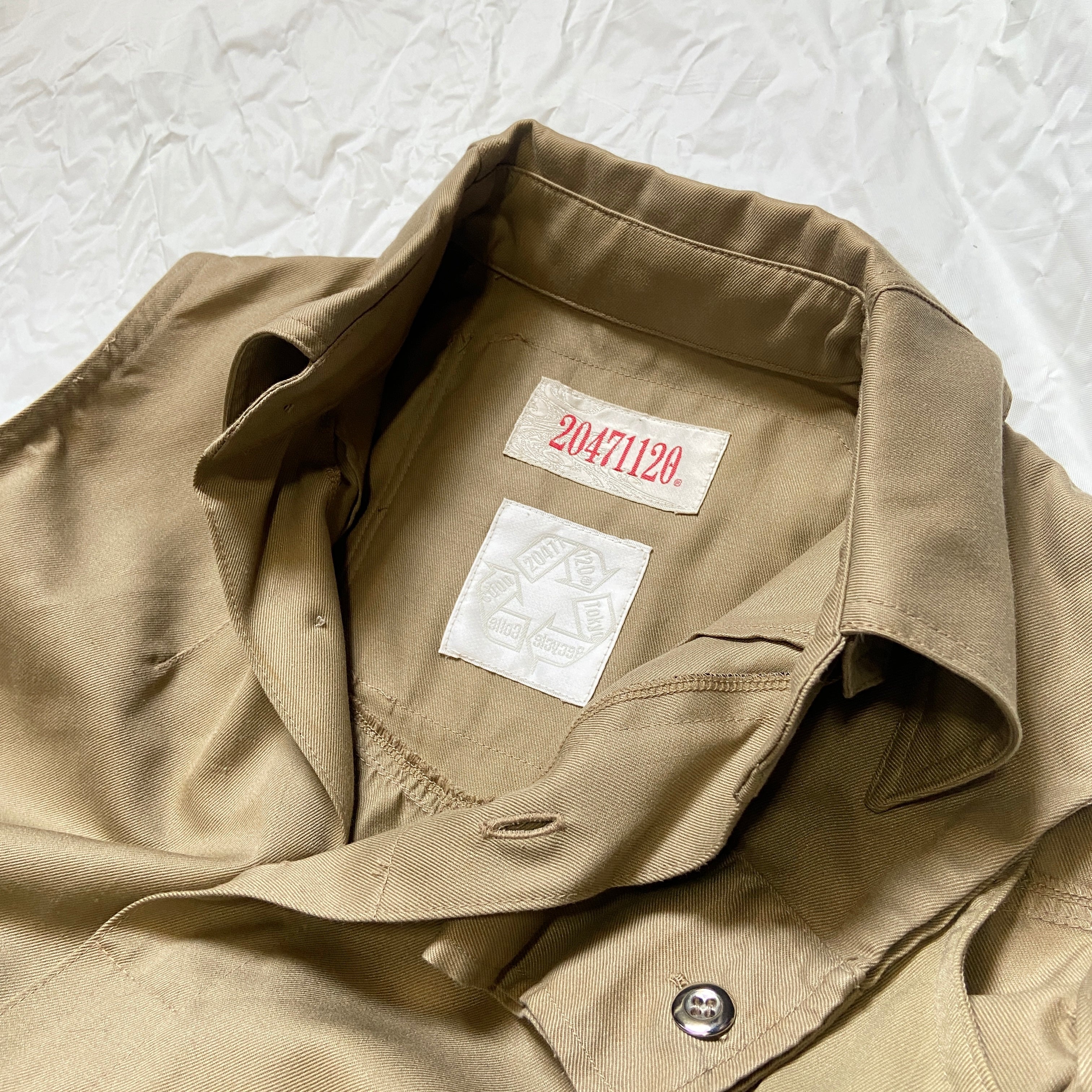 20471120 - 20471120 paper khaki rebuilt pleated shirt vest - 5