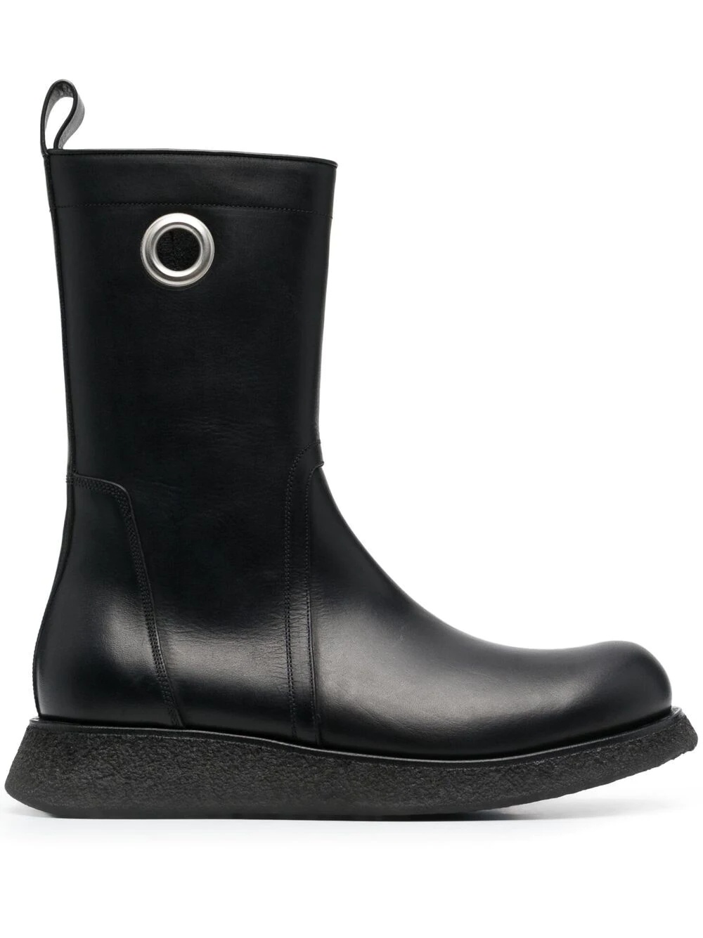 mid-calf round-toe boots - 1