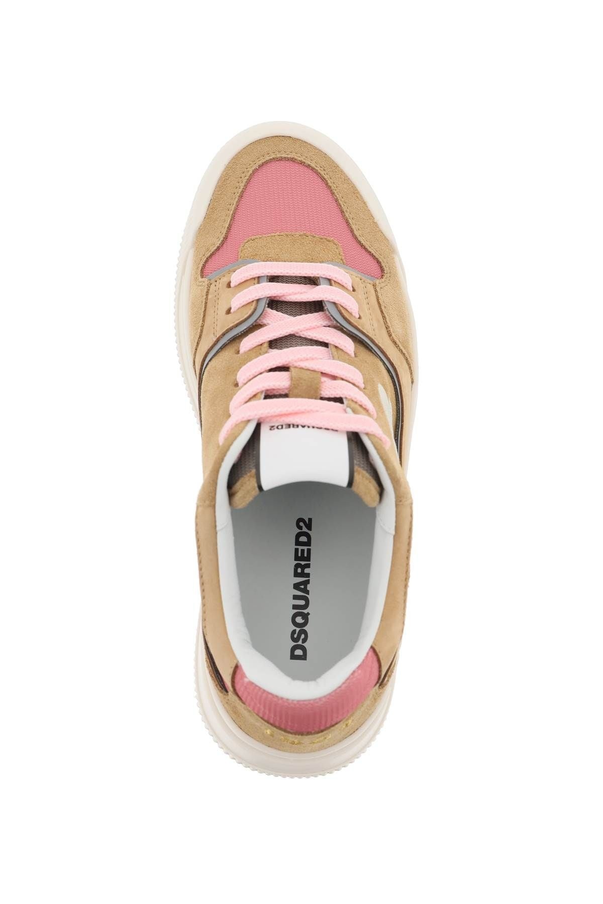 Dsquared2 Suede New Jersey Sneakers In Leather - 3