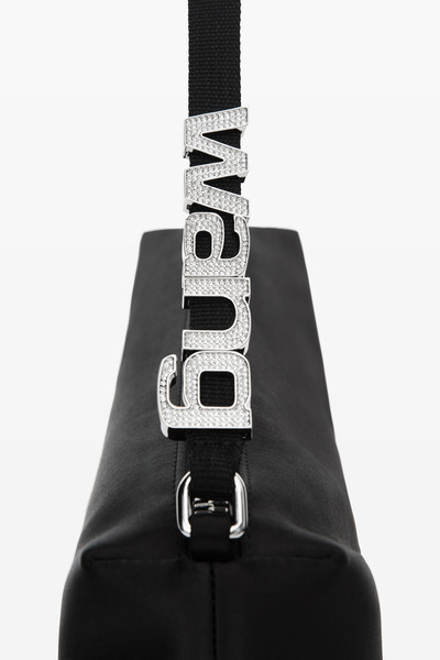 Alexander Wang heiress flex bag in satin with crystal-embellished charms outlook