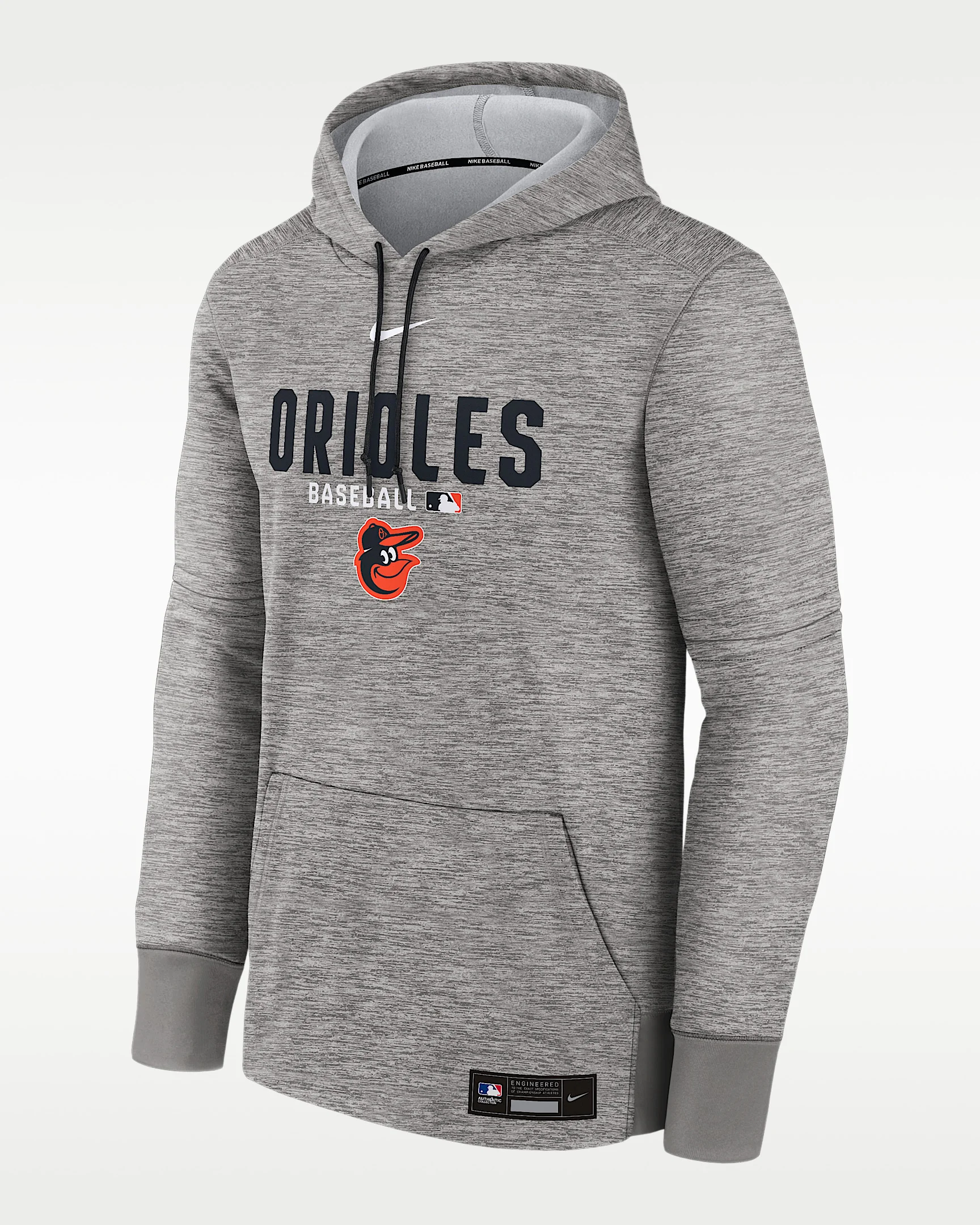 Baltimore Orioles Authentic Collection Men's Nike Therma MLB Pullover Hoodie - 1