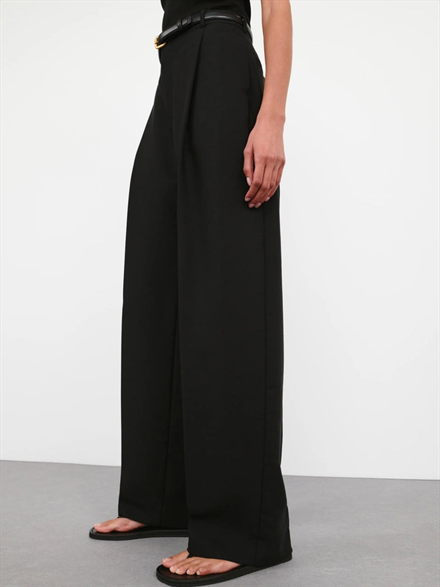 WIDE-LEG PLEATED TROUSERS - 4