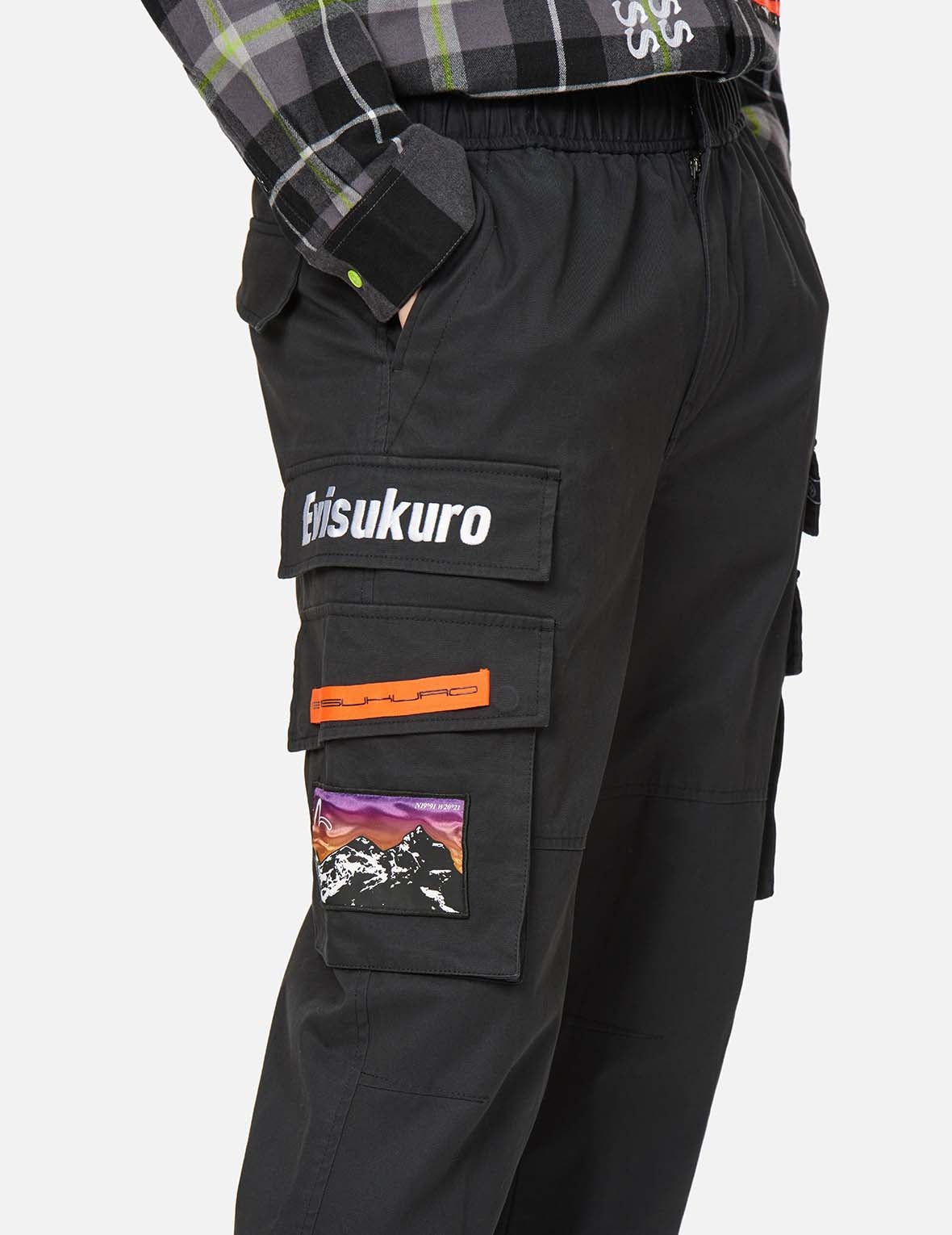 Logo and Seagull Embroidered Cargo Pants - 9