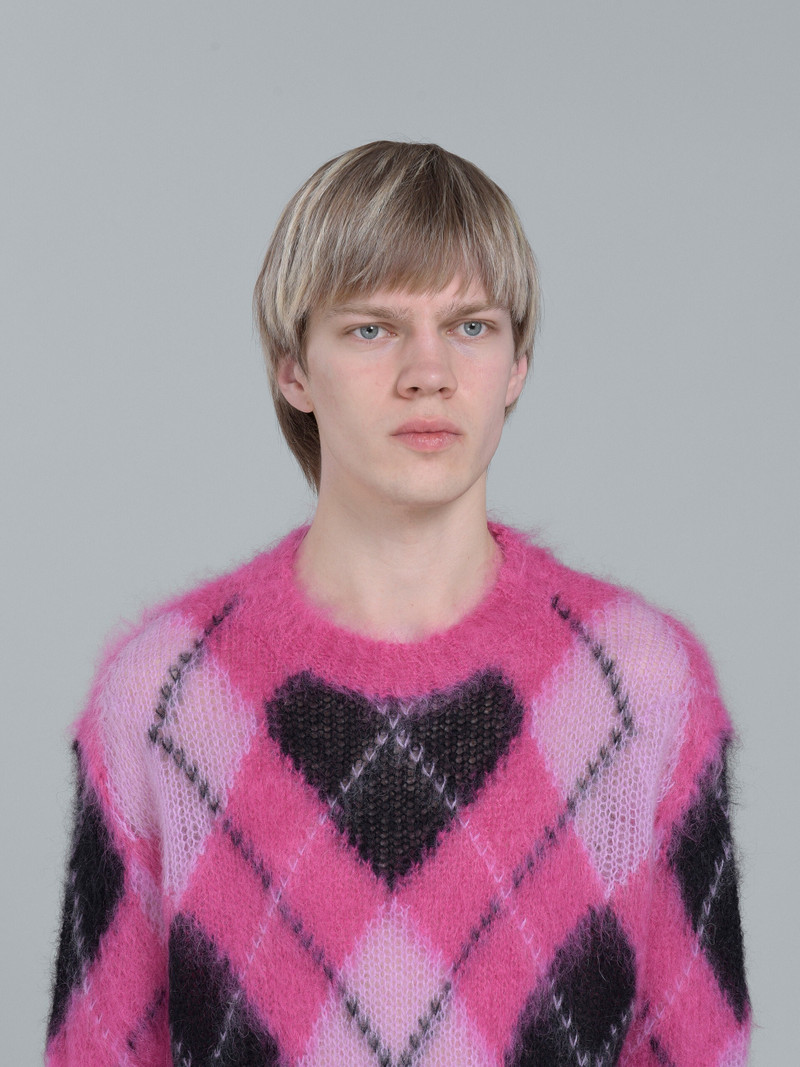 ICONIC MOHAIR ARGYLE SWEATER 4