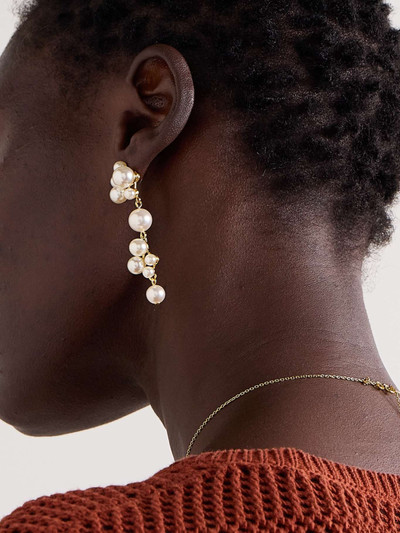 Jennifer Behr Pernilla gold-plated faux pearl earrings outlook
