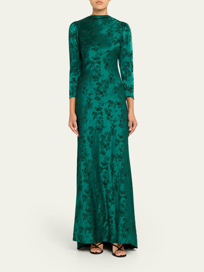 SALONI Sylvie Floral High-Neck Dress outlook
