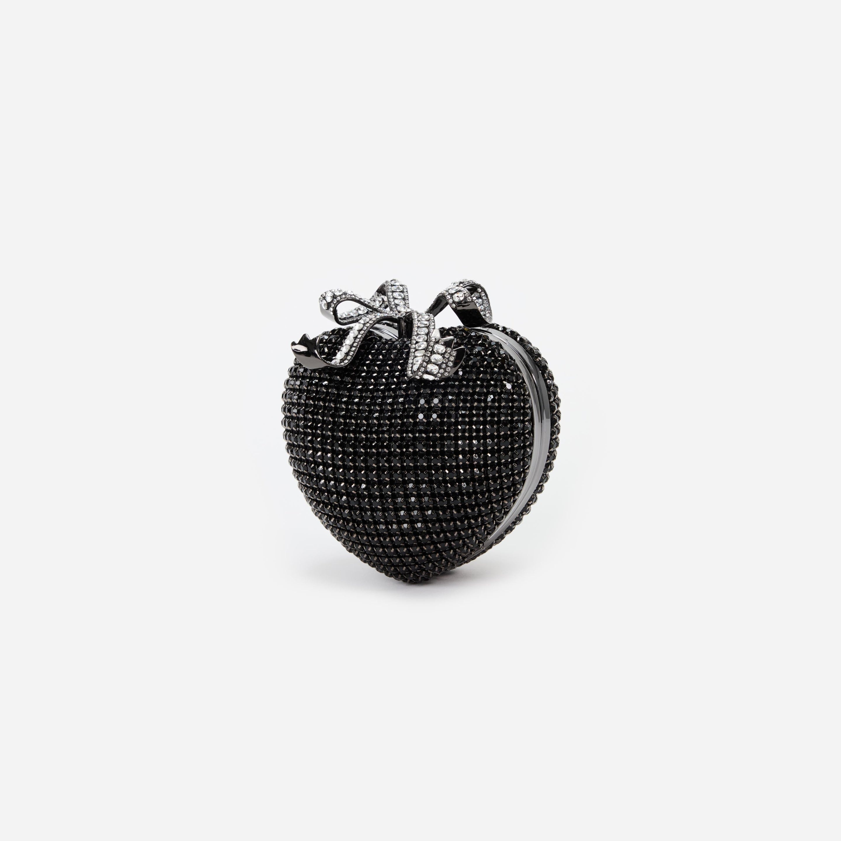 Black Crystal Heart Clutch - 2