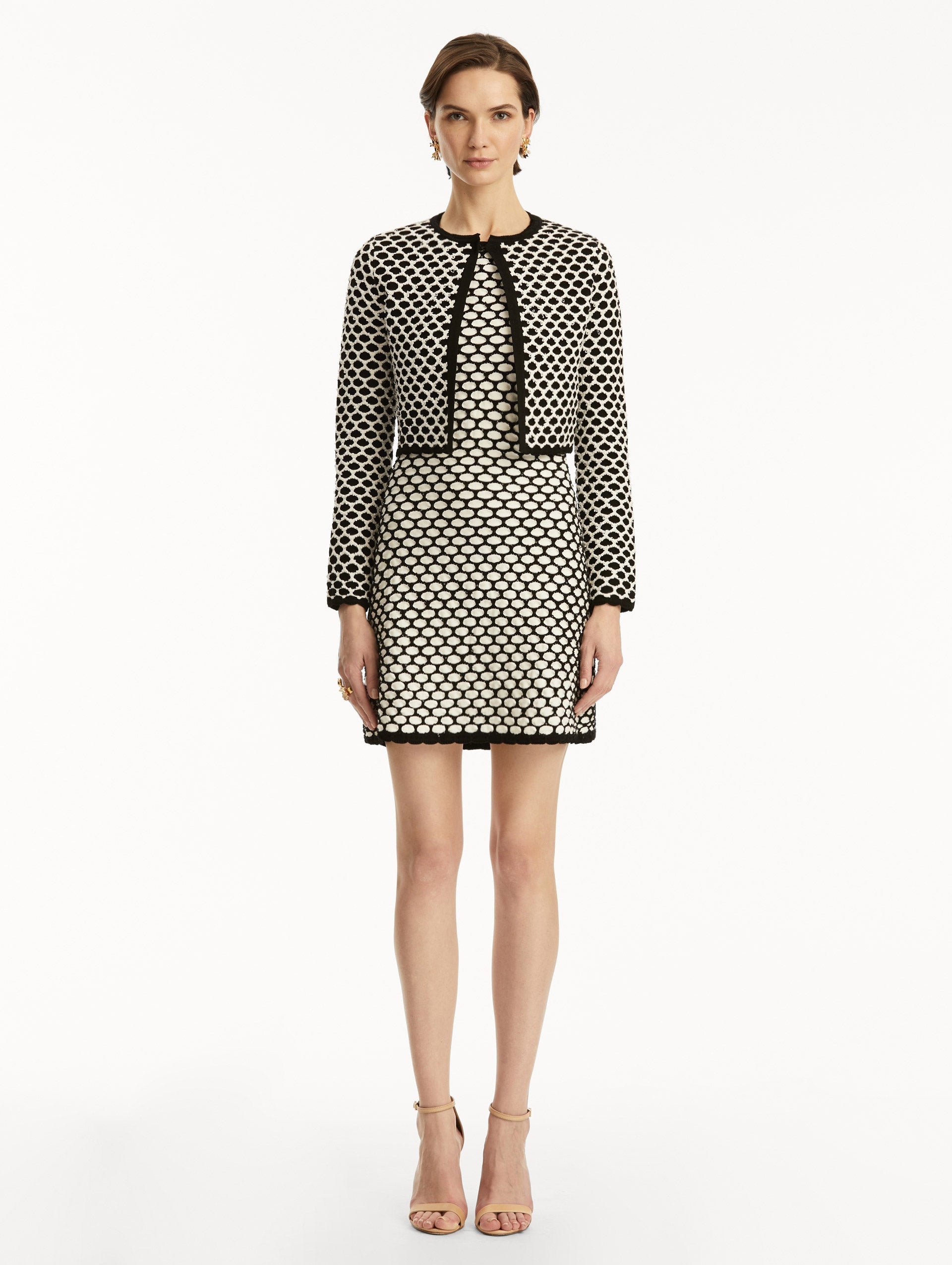 HONEYCOMB SEQUIN KNIT JACKET - 3