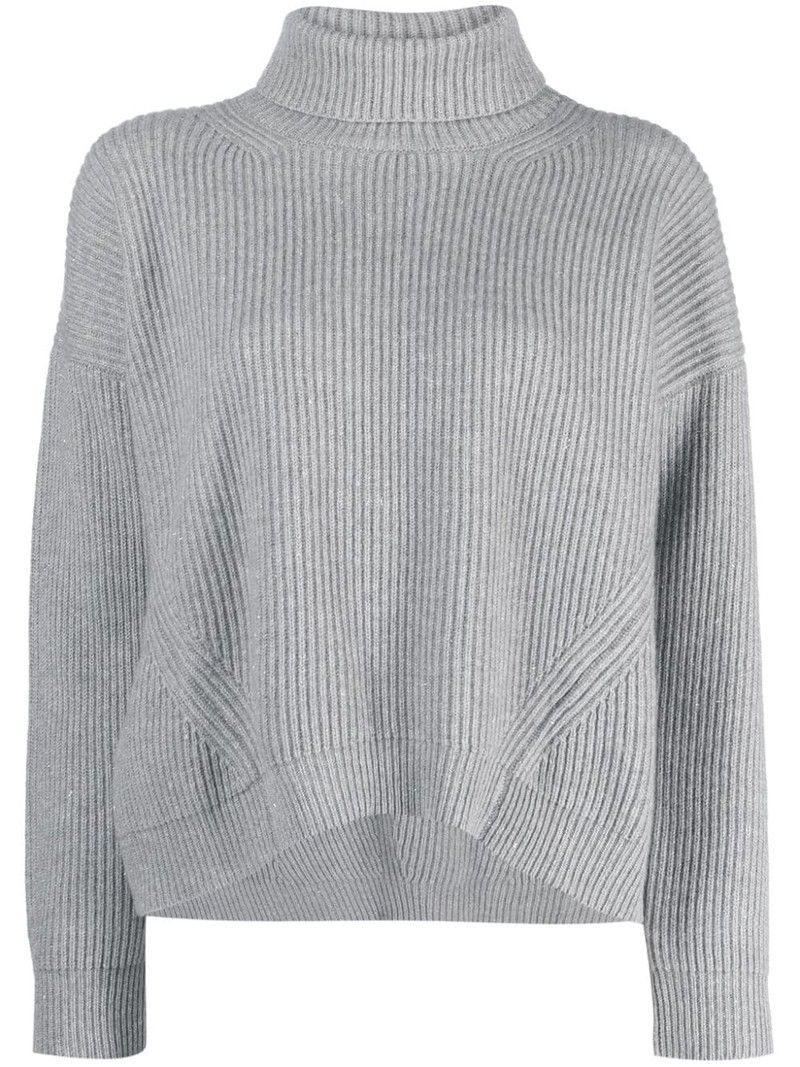 roll-neck silk-wool blend jumper 1