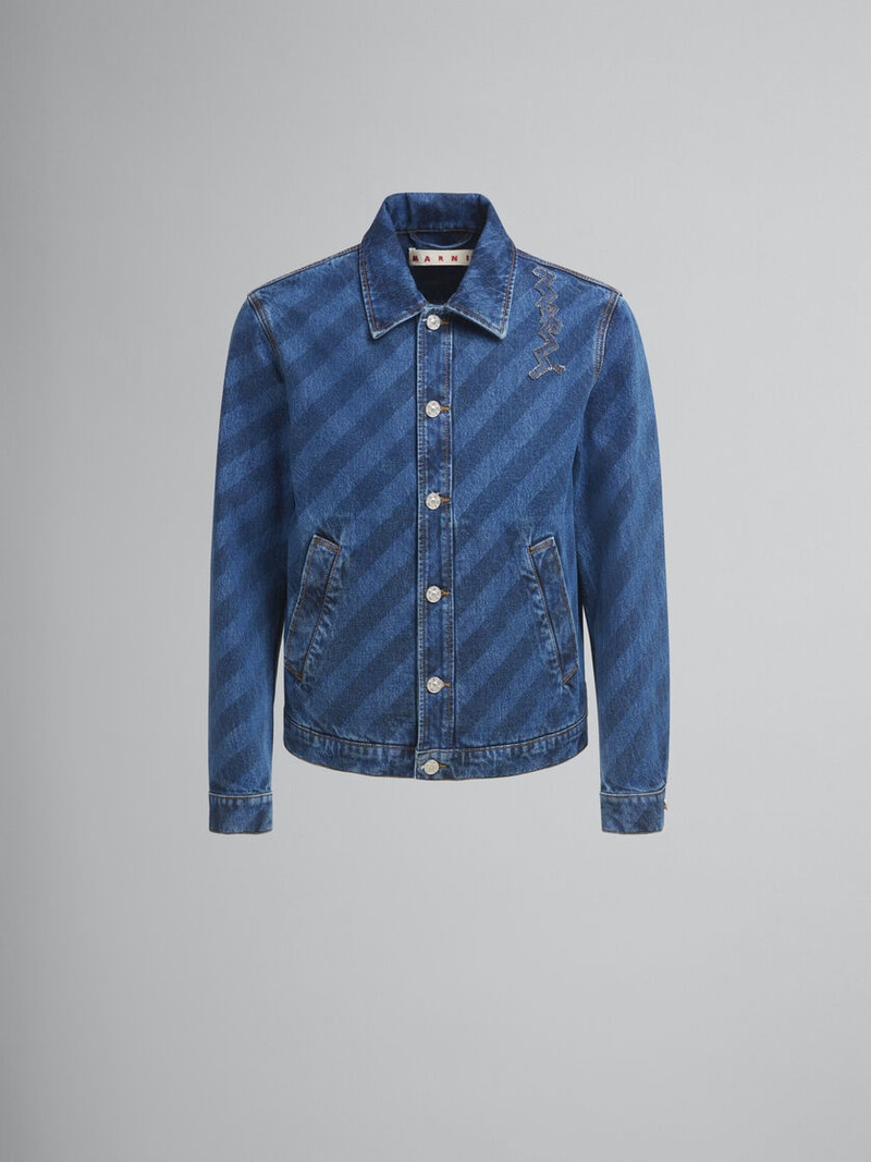 BLUE STRIPED DENIM JACKET 1