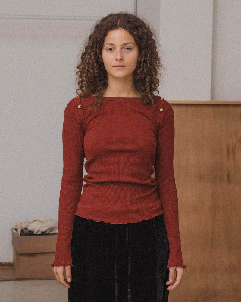 Disc Long Sleeve Tee - Recycled Cotton Rib 1