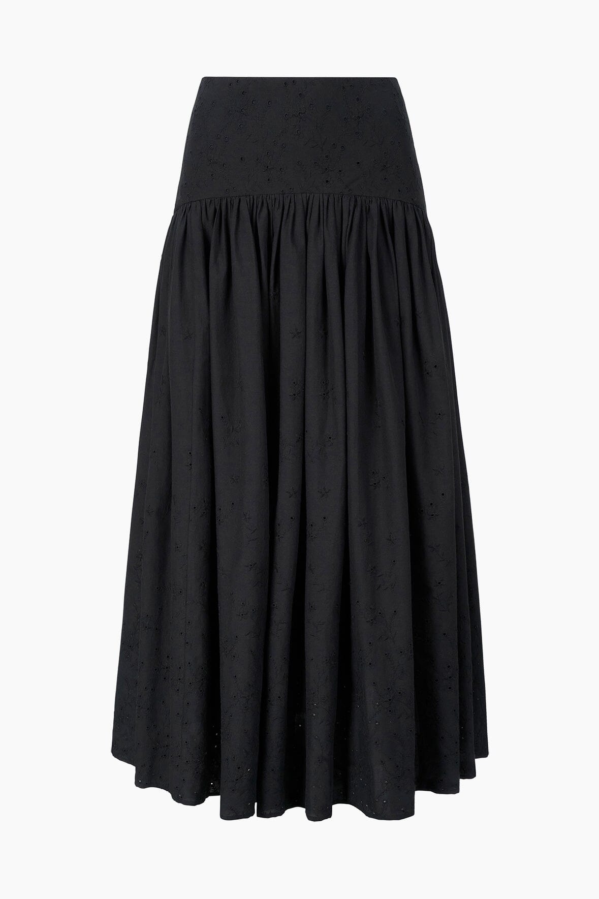 STAUD PROCIDA SKIRT BLACK EYELET - 1