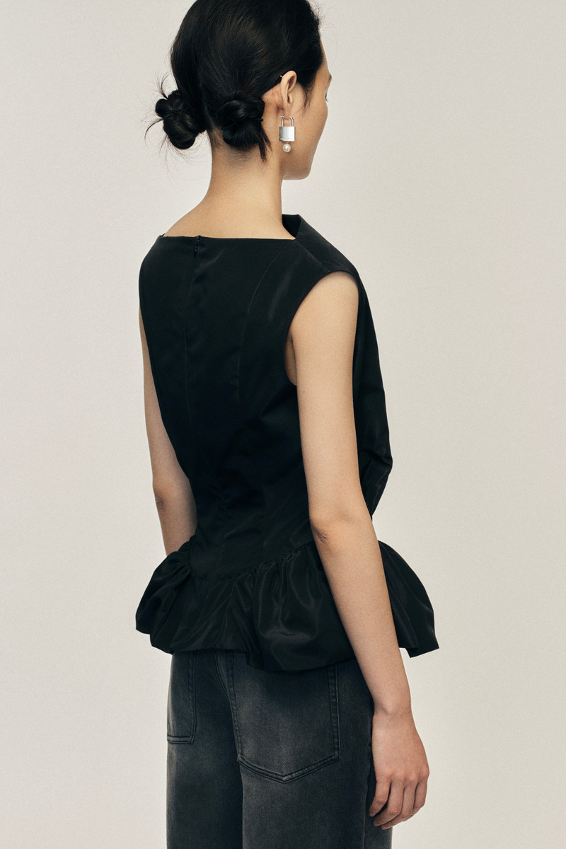 Draped Bind Peplum Top 3