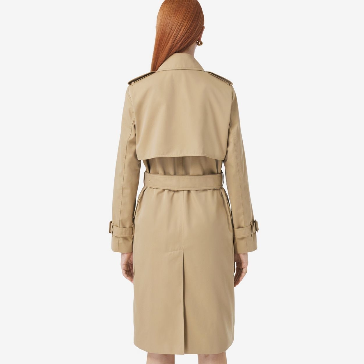 Check Panel Cotton Gabardine Trench Coat - 2