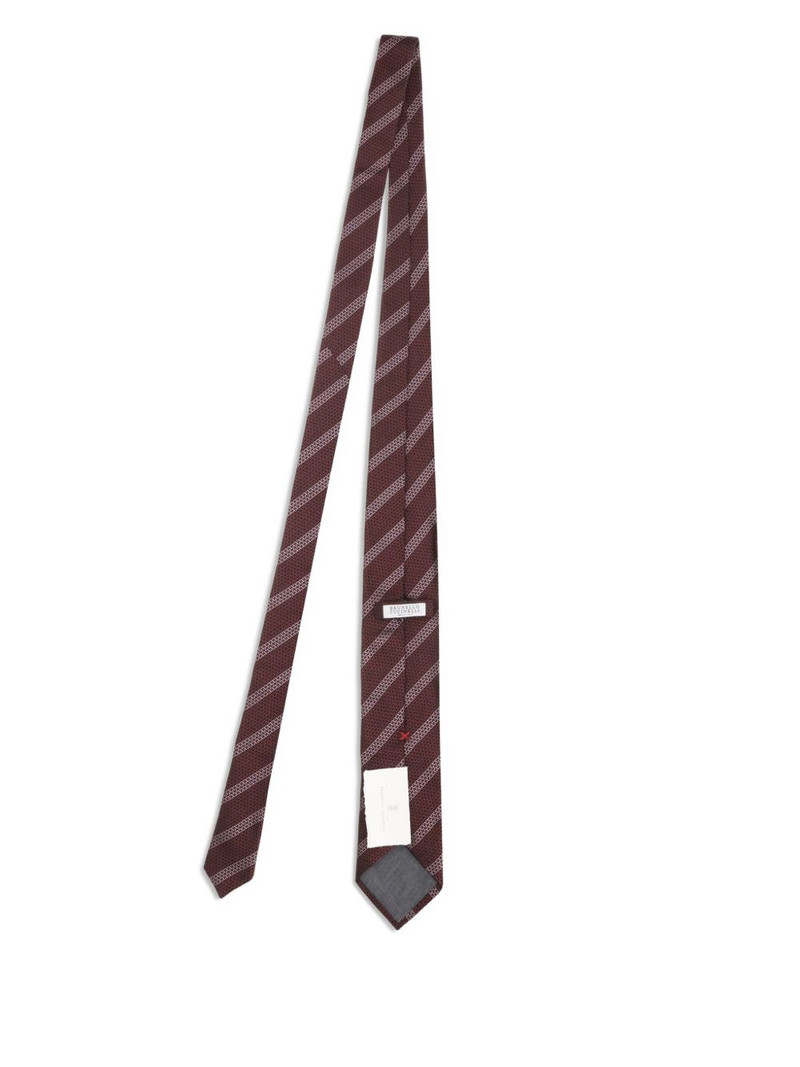 Brunello Cucinelli striped silk tie outlook