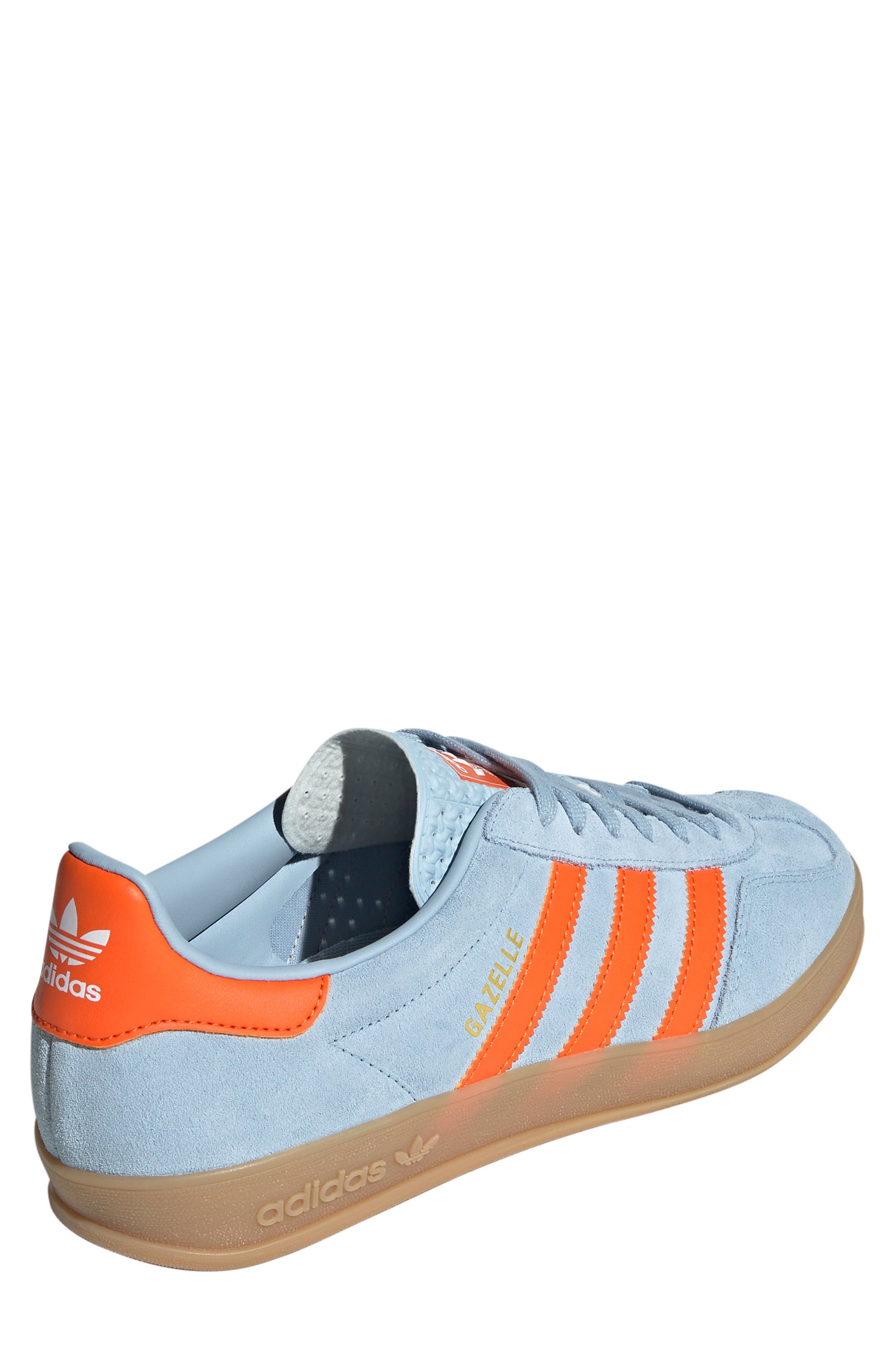 adidas Gazelle Indoor Sneaker in Wonder Blue/Orange/White at Nordstrom - 2