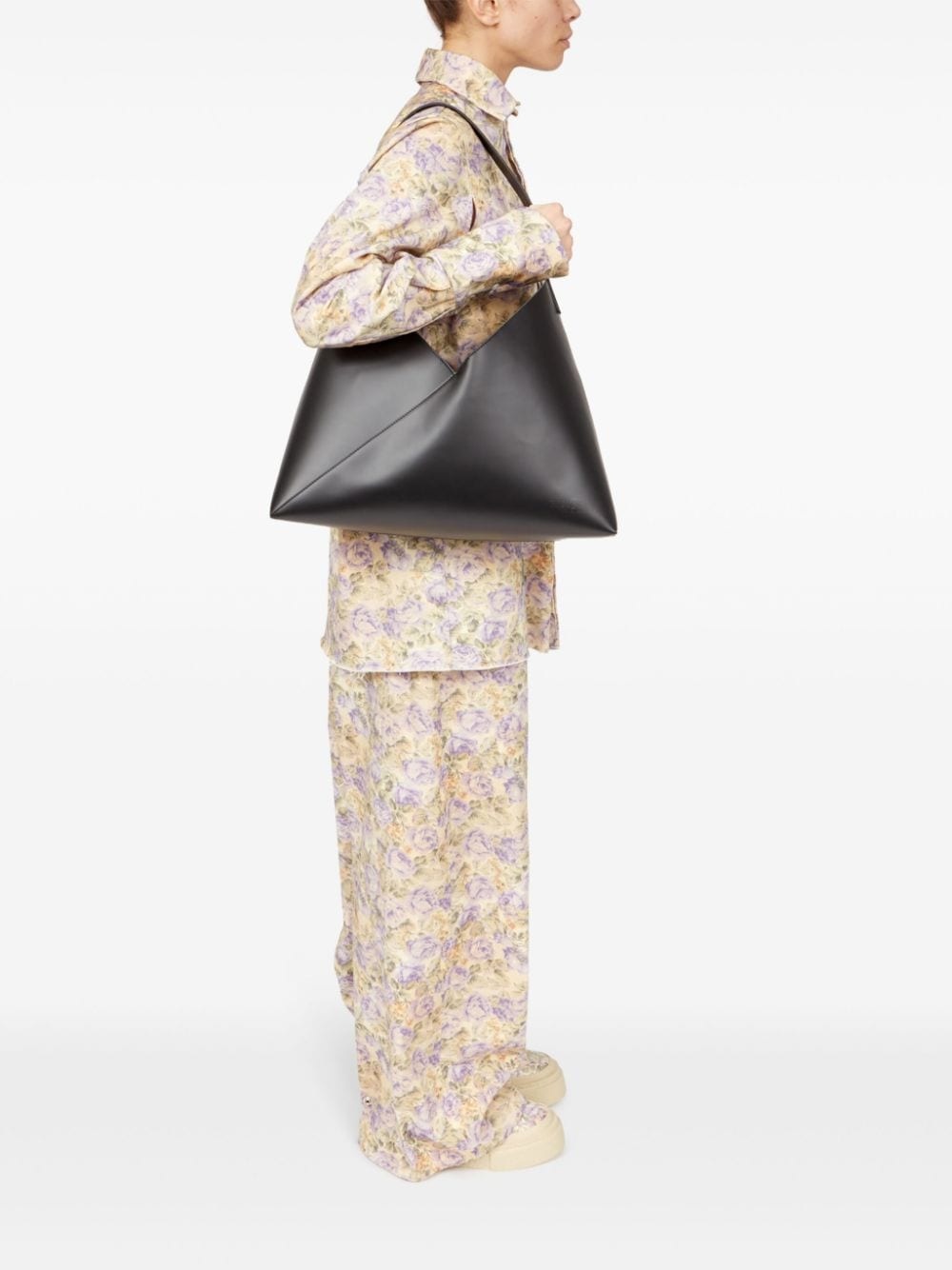 large Fortune Cookie leather tote bag - 3