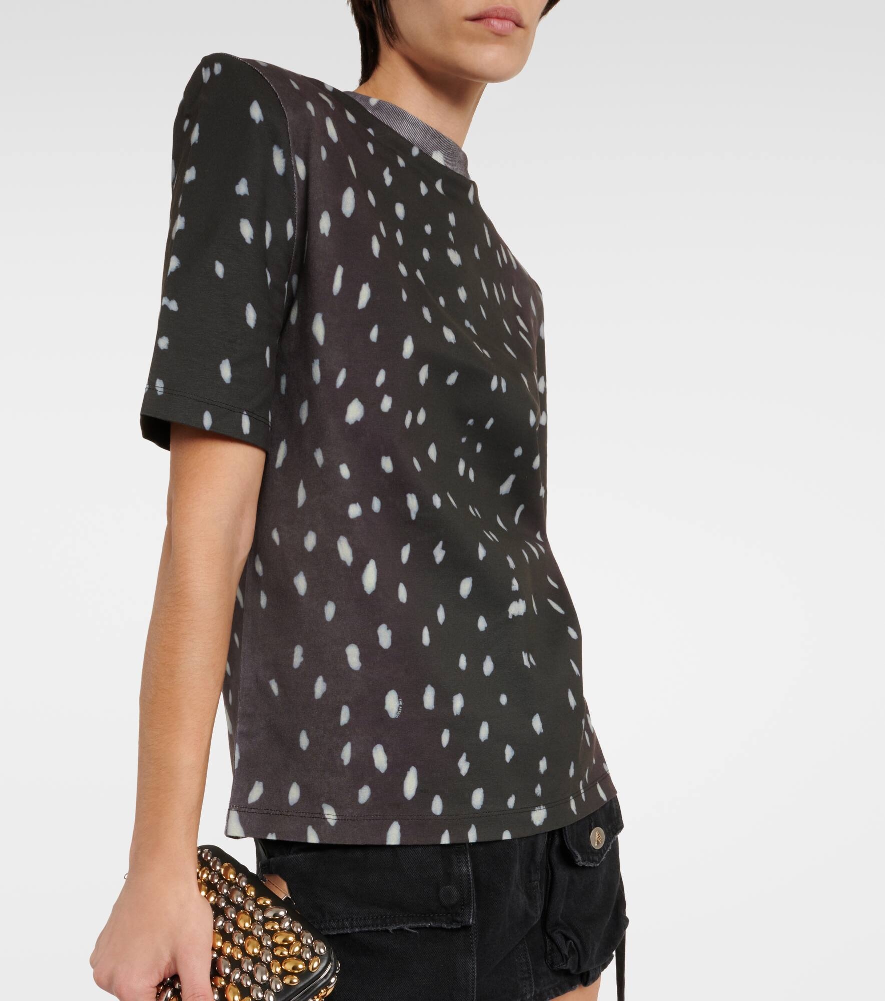 Padded printed cotton T-shirt - 5