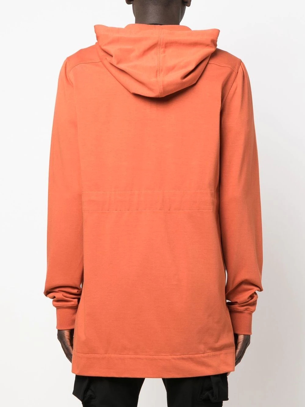 zipped-up drawstring-fastening hoodie - 4