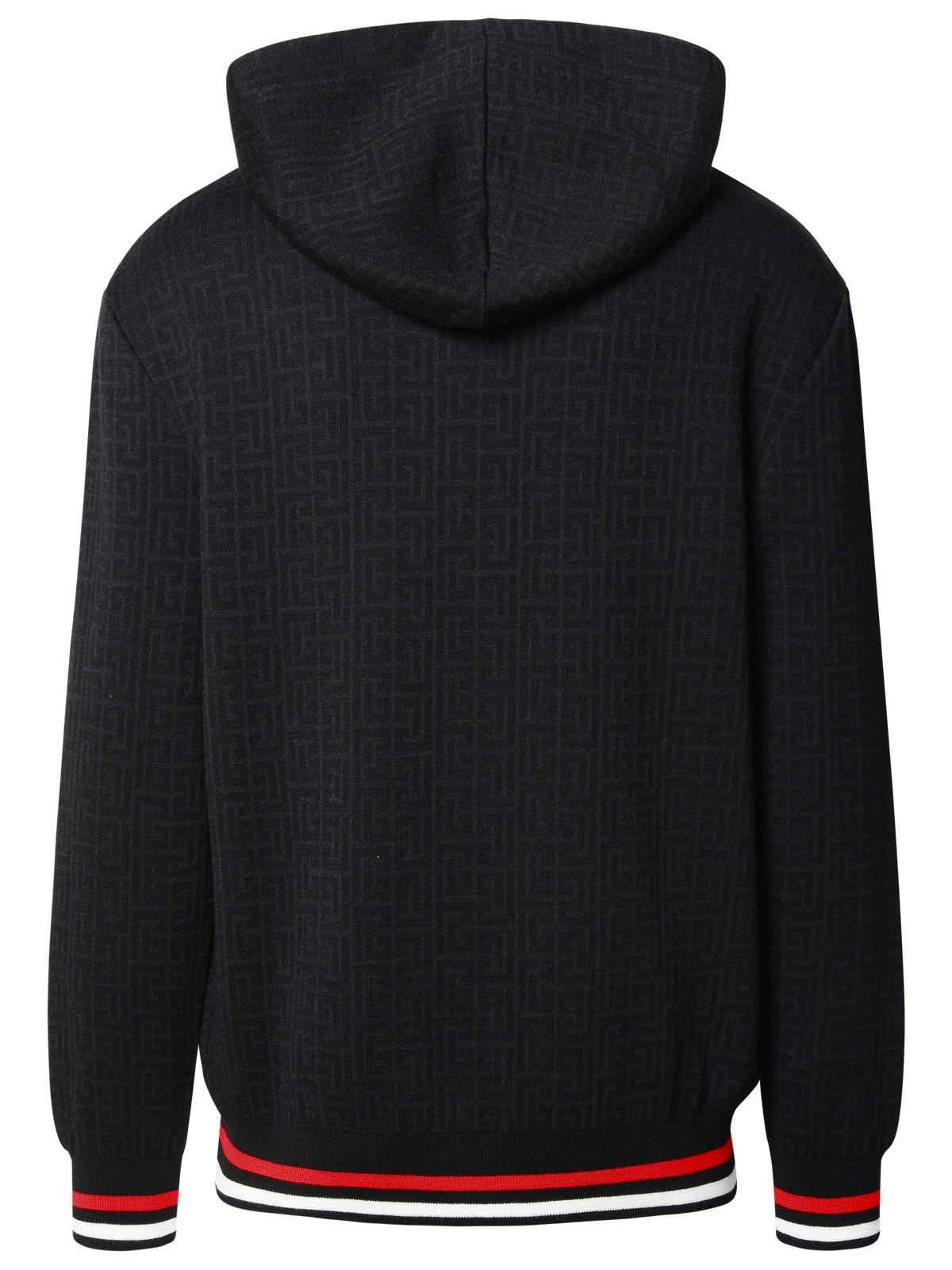 Balmain Black Merino Wool Blend Sweater - 3