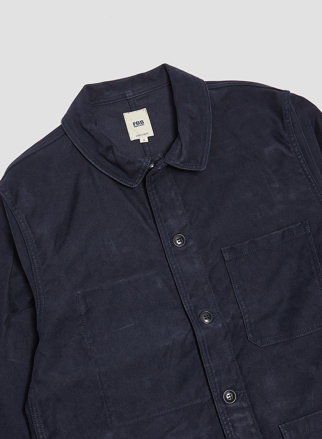 FOB Factory French Moleskin Jacket Navy - 2