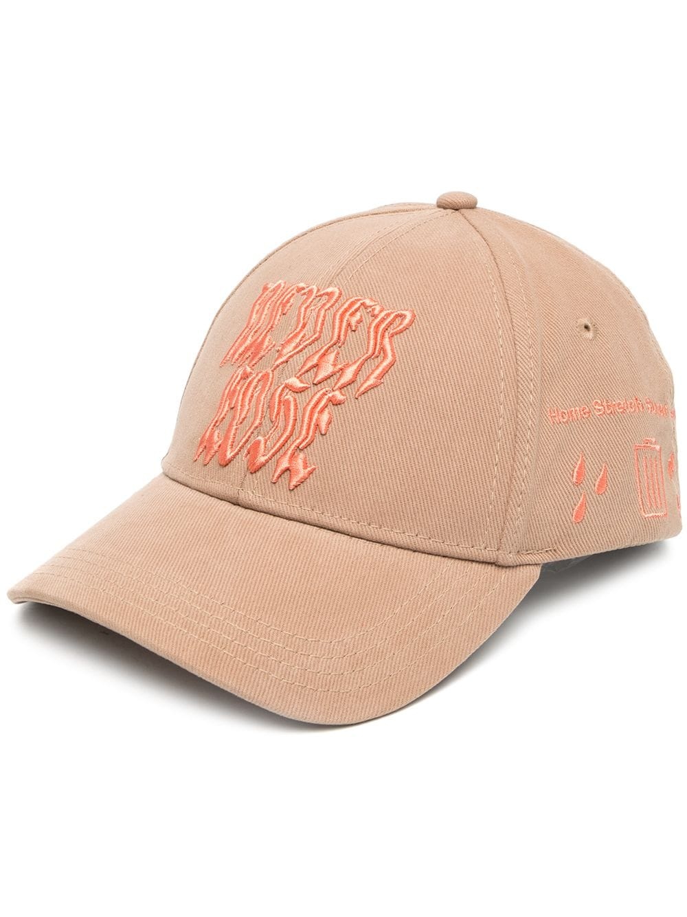 slogan embroidered cap - 1