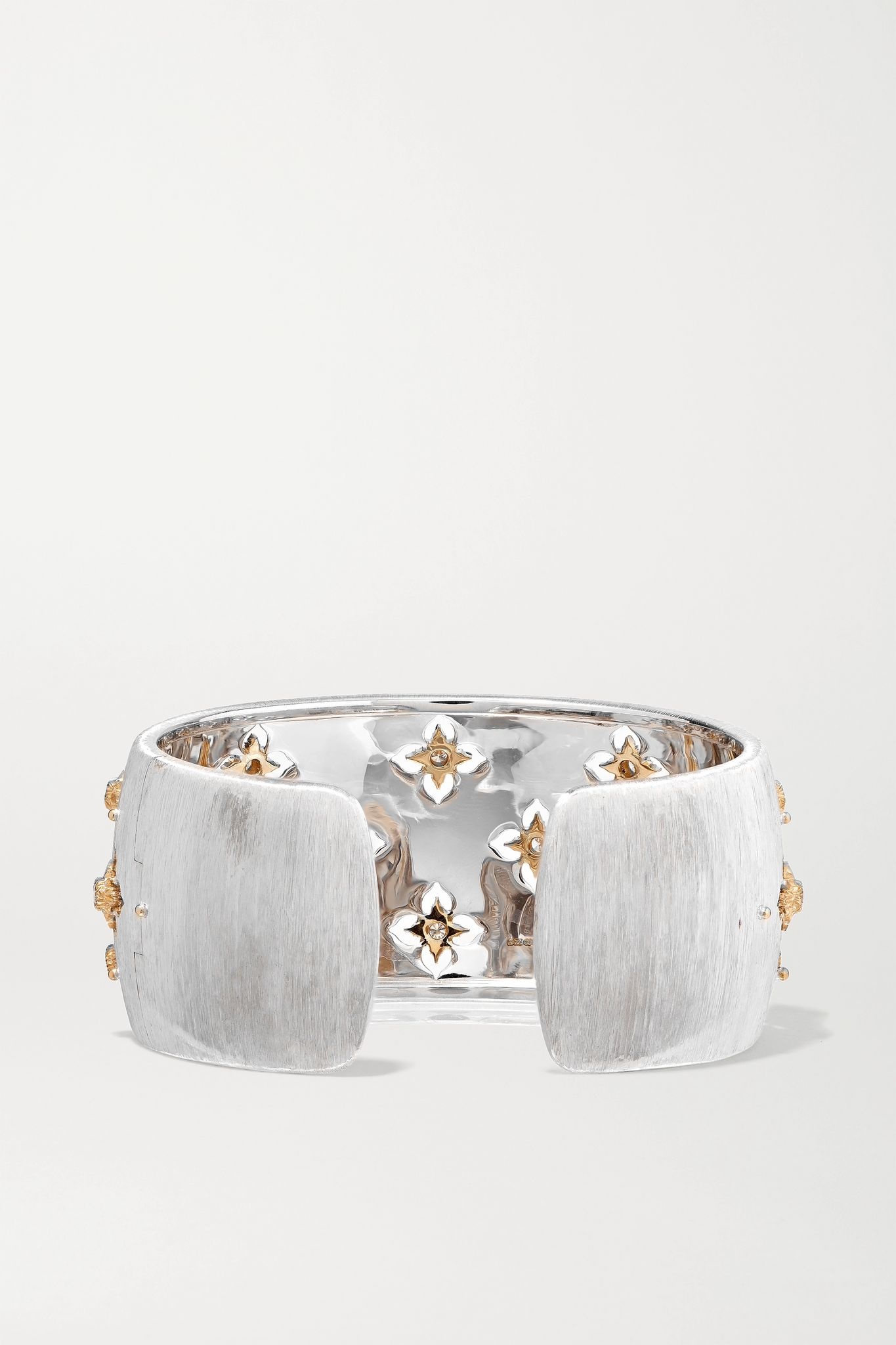 Macri Giglio 18-karat white and yellow gold diamond cuff - 3